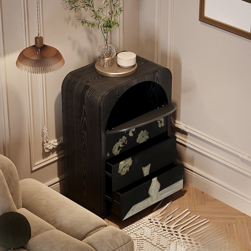 Armoire de rangement moderne à une porte et trois tiroirs