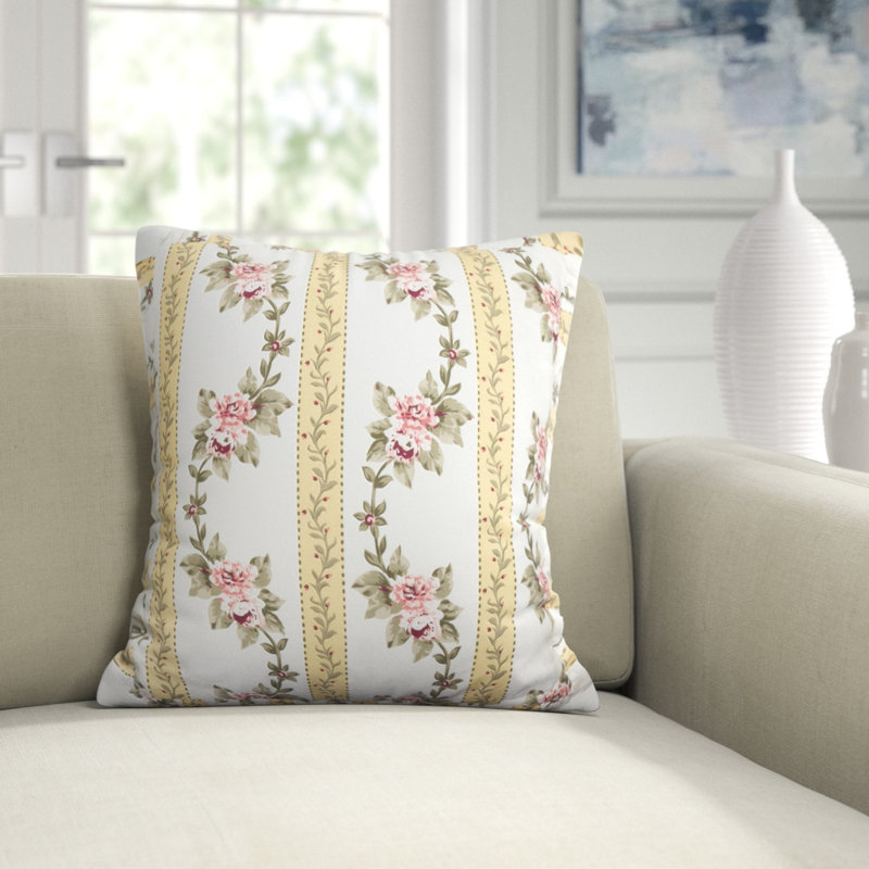 Annabelle Square Pillow Cover & Insert, Pink, 1