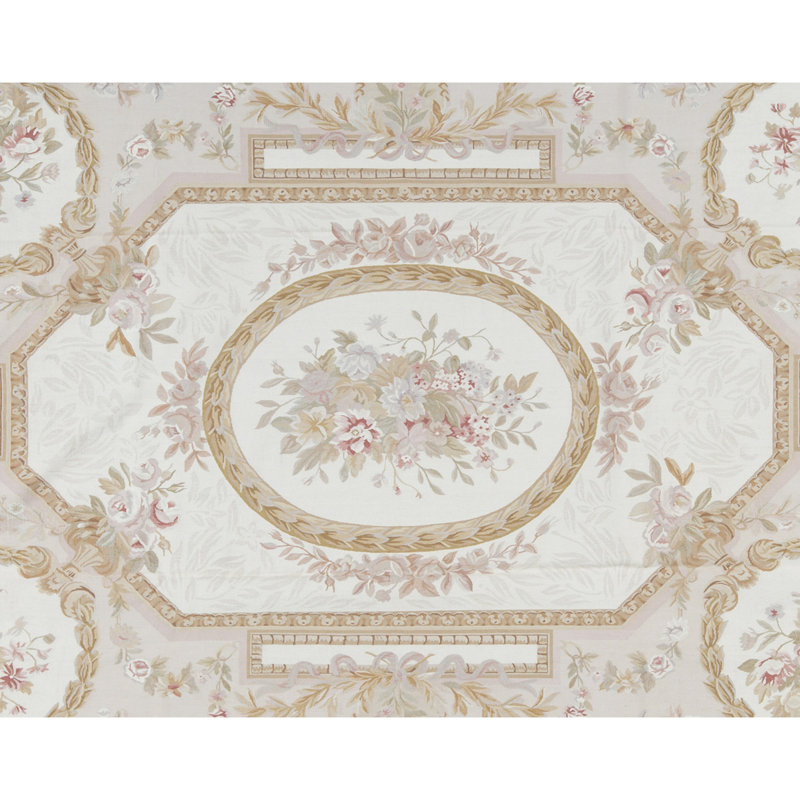 Aubusson Hand Knotted Wool Oriental Area Rug