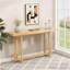 Console de 59,84 po, élégante table d'entrée rectangulaire, console d'extérieur pour patio, table de vestibule robuste, canapé pour vestibule, salon, chambre à coucher et patio, couleur bois, naturel-2003797992