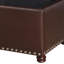 Repose-pieds de rangement rectangulaire en similicuir Kernie
