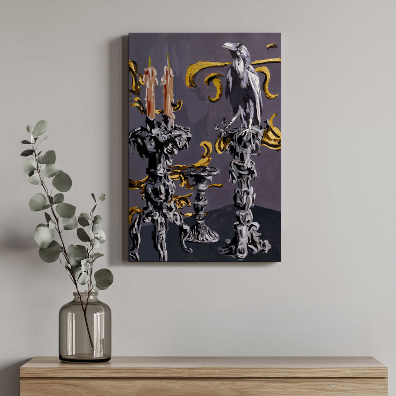 «Wax and Wing II» par Melissa Wang, reproduction d'art sur toile, H 36 po x l 48 po