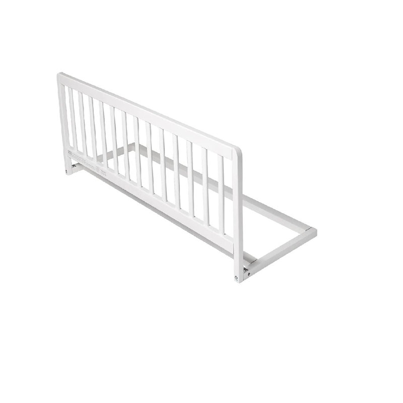  Narrow Wooden Bed Guard, 90cm Wide, White