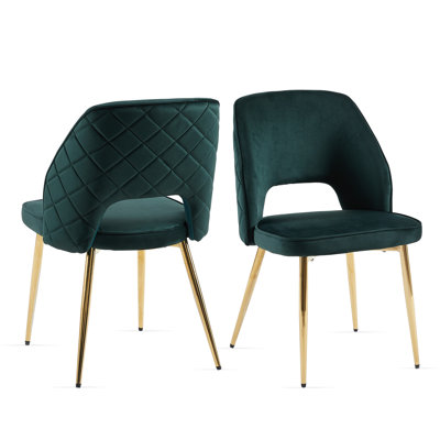 17.71'' H Velvet Upholstered Side Chair