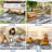 9x12 Grey/White Modern Leaf Reversible Outdoor Rug, Waterproof, Washable, Non-Shedding, Easy-Clean Indoor & Outdoor Patio Porch Carpet