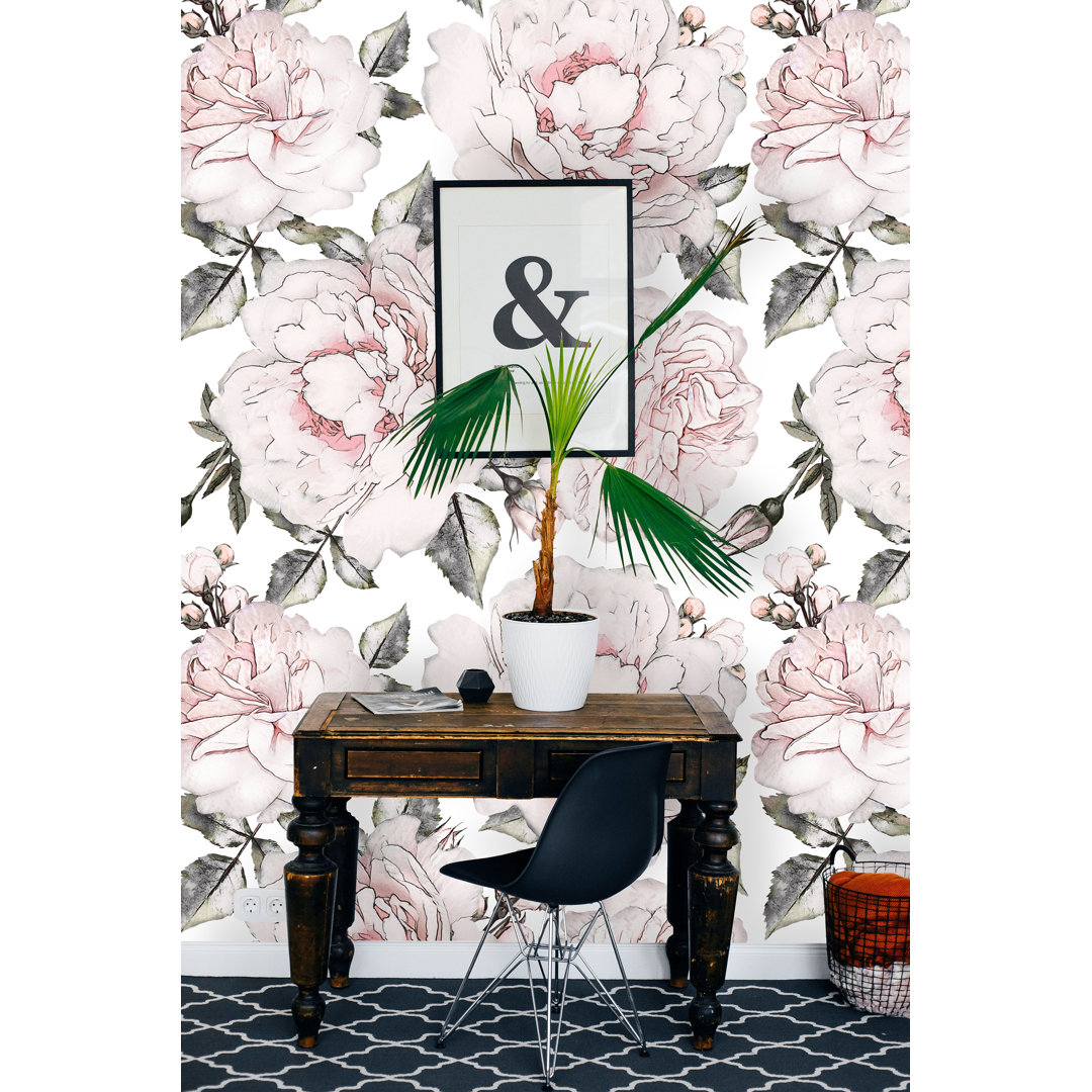 Jormundagand Peel & Stick Floral Roll Rosdorf Park