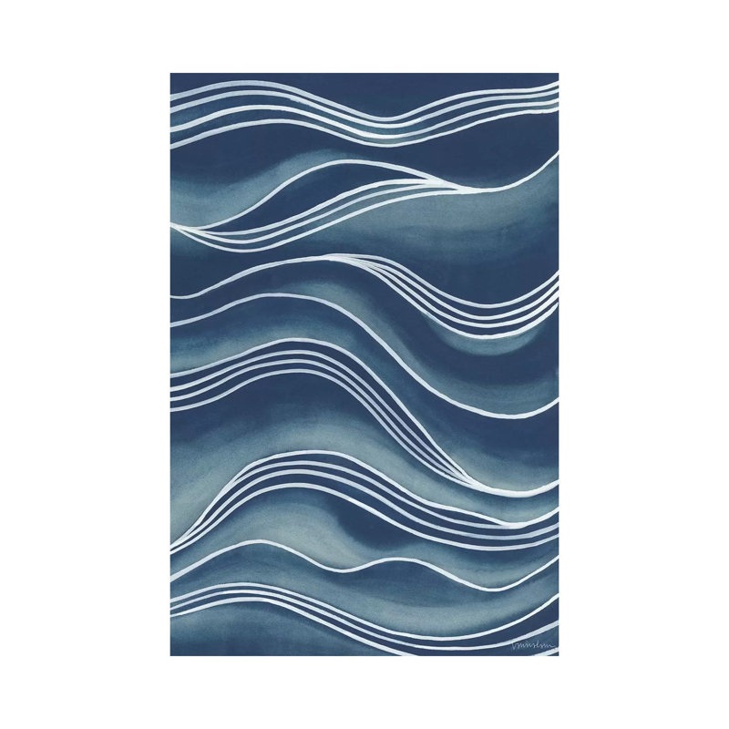 Wind And Waves I by Vanna Lam - Wrapped Canvas Painting, 20.32 cm H x 30.48 cm W