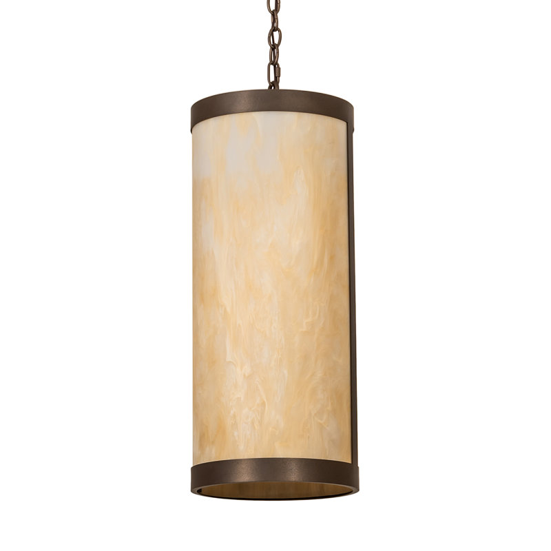 Luminaire suspendu cylindrique 2 lumières Ananya