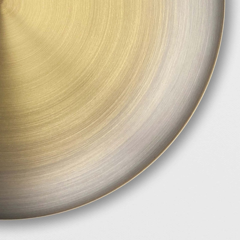 Lustre à niveaux lumineux DEL avec accents en verre, L 50 po x P 50 po, Laiton satiné