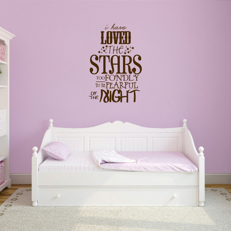 Text & Numbers Non-Wall Damaging Wall Decal, Brown