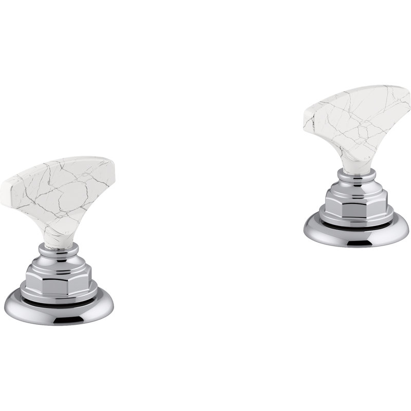Artifacts Widespread Bathroom Sink Faucet Handles, Polished Chrome