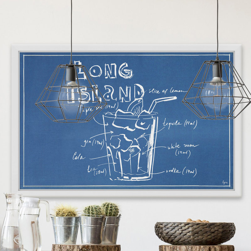 «Long Island brevetée» par Eyre Tarney - impression d'art graphique, H 12 po x l 18 po x P 1,5 po