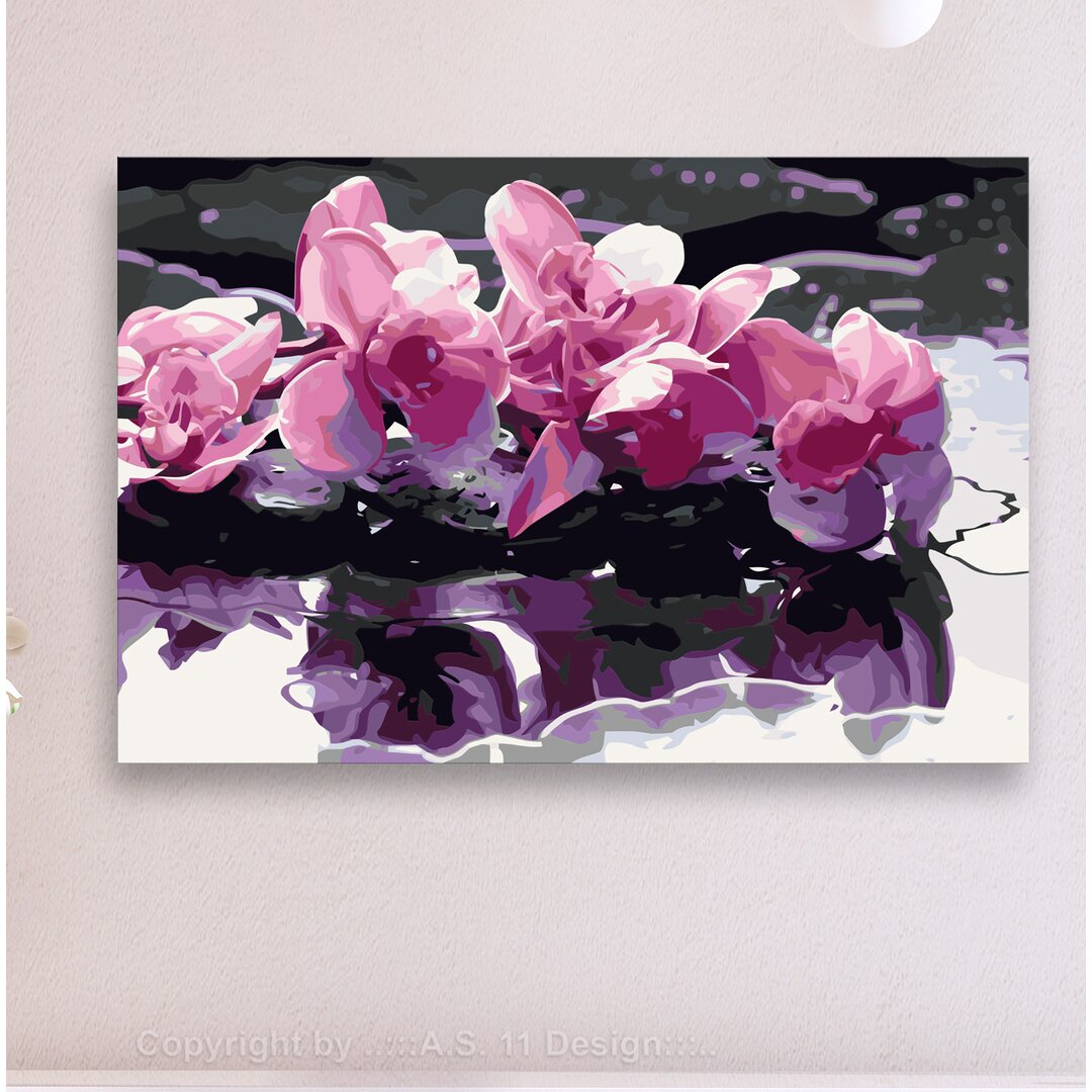 Leinwandbild Violette Orchidee