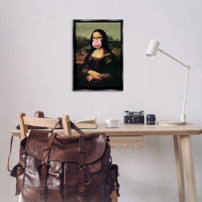 Toile flottante encadrée Mona Lisa & Bubblegum par Reinders
