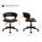 Levnis 360° Swivel Faux Leather Home Office Desk Chair-1657233044