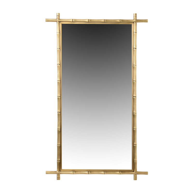 Bamboo Rectangle Metal Wall Mirror