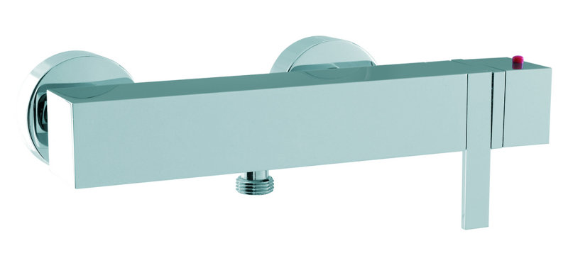 Brick Chic Wall Mount Thermostatic Shower Faucet Trim, Chrome