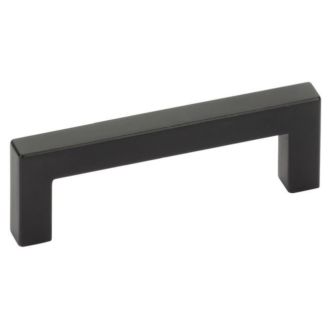 Poignée d'armoire Emtek Warwick, Noir mat, 3 1/2 po d'un centre à l'autre