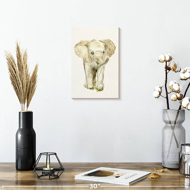 Brampt Baby Elephant I, 12" H x 8" W