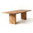 Nut-brown Rectangular Solid Wood Dining Table-1829412269