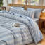 Ensemble de literie 100% coton lavé 4 pièces, 1 drap-housse, 1 drap plat et 2 taies d'oreiller, ensemble de draps texturés confortables-124550243-119423619