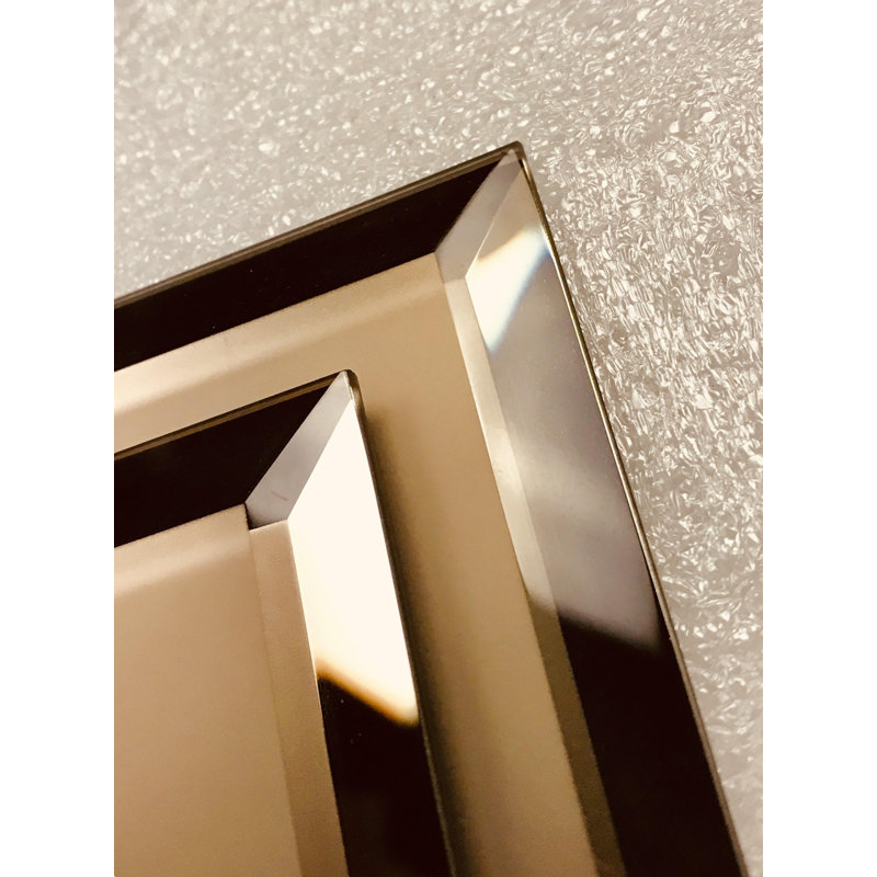 Reflections 8" x 16" Beveled Glass Wall Tile, Gold