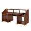 Bureau de musique en cerisier Advanced Advanced Musical Producers, 2 compartiments ouverts, 1 tablette au-dessus, écouteurs, plusieurs trous de câbles, crochets latéraux préformés à vis et plateau coulissant pour bureau avec accordeurs