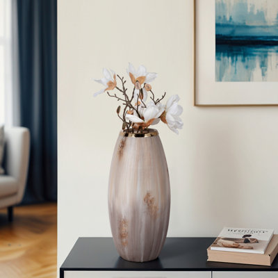 Grand vase en verre texturé pour la maison Jocelyn