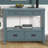 36" Wide 4 - Drawer Credenza Office Storage Cabinet With Open Storage-498799671