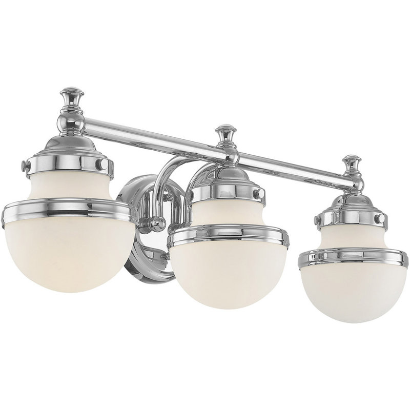 Éclairage pour meuble-lavabo 3 lumières Arnolda, Chrome poli