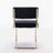 Corabella Modern Dining Chairs with Corduroy Fabric,Gold Metal Base, Accent Armless Kitchen Chairs with Channel Tufting, Side Chairs, Set of 2-698603221