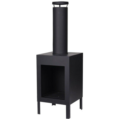 Alcario Square Steel Charcoal Smokeless Fire Pit