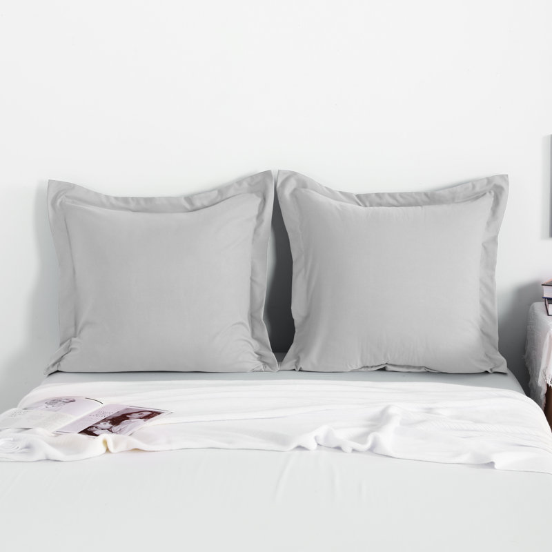 Taies décoratives, 1800 taies d'oreiller Oxford en microfibre brossée - NTBAY, Gris clair