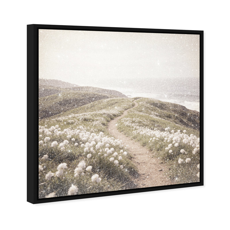 Blooming Path Print by Oliver Gal, 31" H x 31" W, Black Floater Frame
