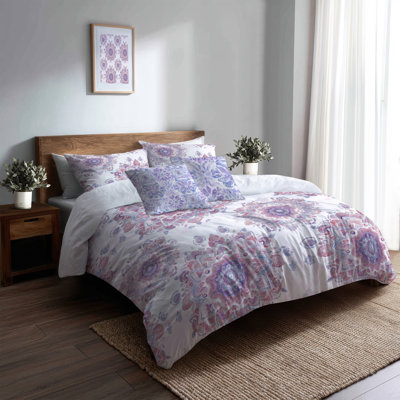 Ensemble d'édredon 6 pièces Boho - Ensemble de literie et de coussins Mandala