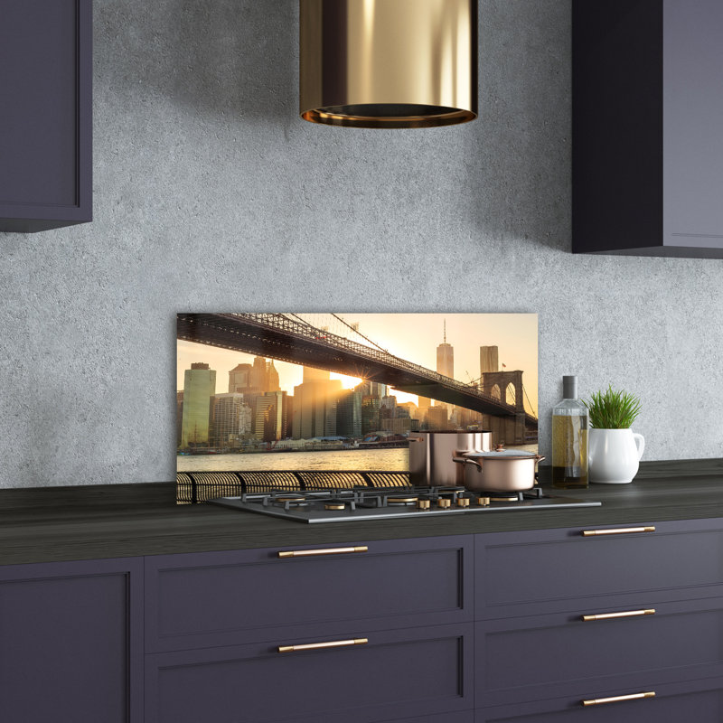 50cm W x 100cm L Glass Peel and Stick Panel