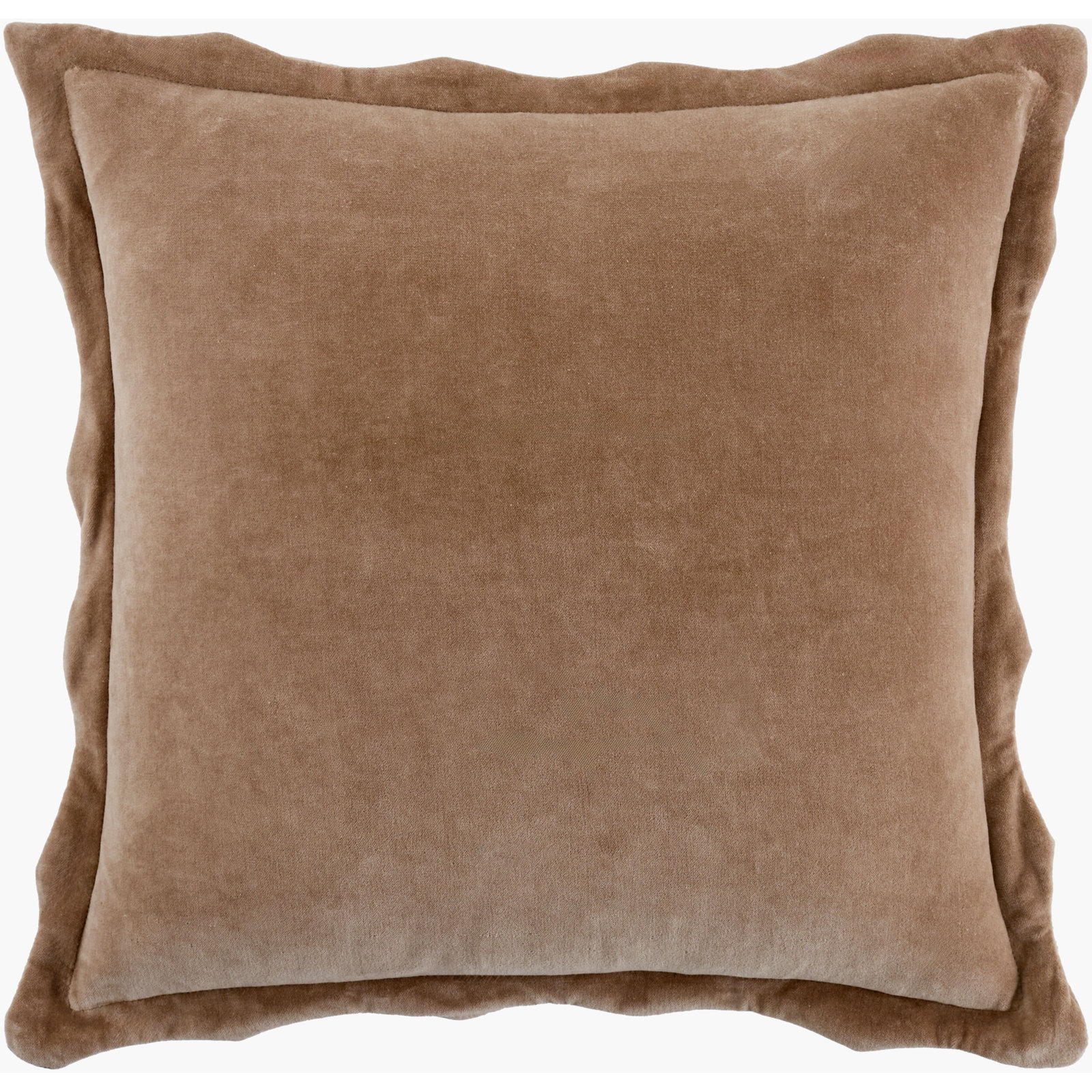 Collier Cotton Pillow Cover, 22"H x 22"W, Pillow Cover Only - No Insert, Brown