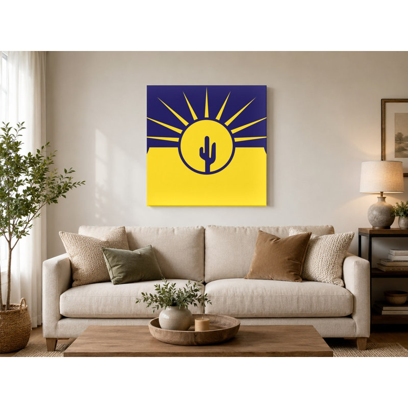 Mesa City Flag - Arizona, art mural sur toile, H 12 po x l 12 po