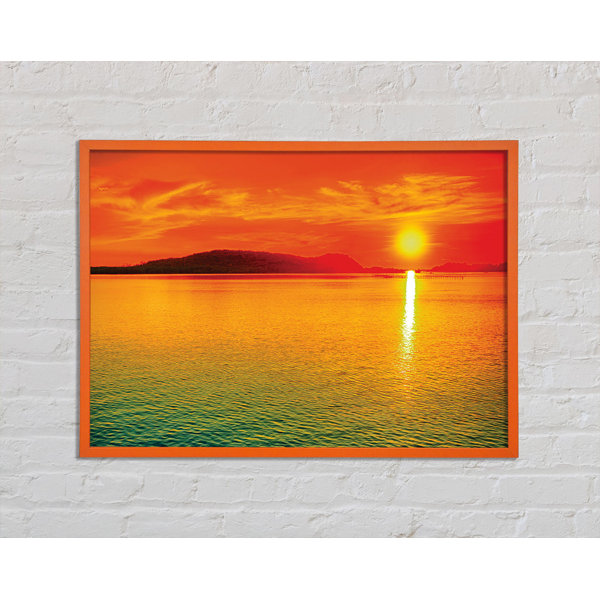 Highland Dunes Barnaton Sun Beam Ocean - Single Picture Frame Art ...