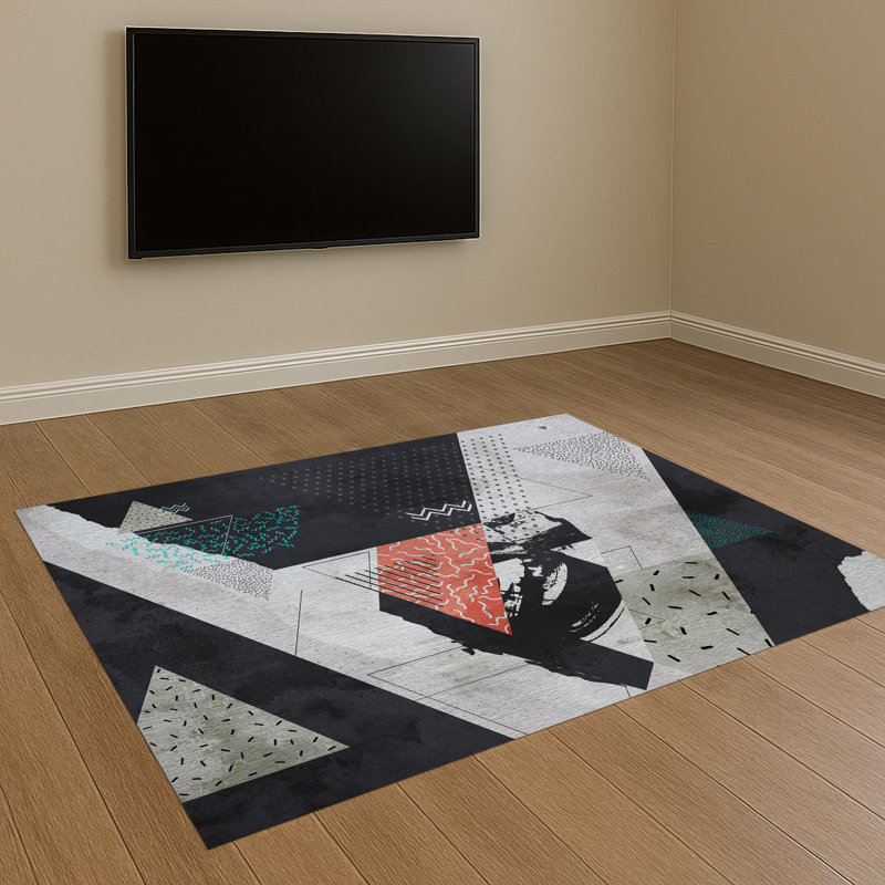 Geometric Area Rug, Rectangle 140 x 200 cm
