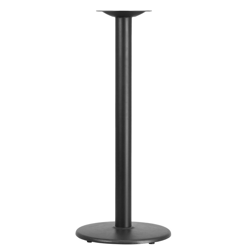 Beverly Round Restaurant Table Base with 3" Dia. Bar Height Column, 18"