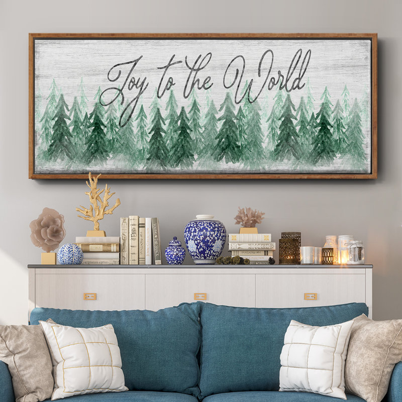 «Joy to the world», toile encadrée, H 12 po x l 30 po