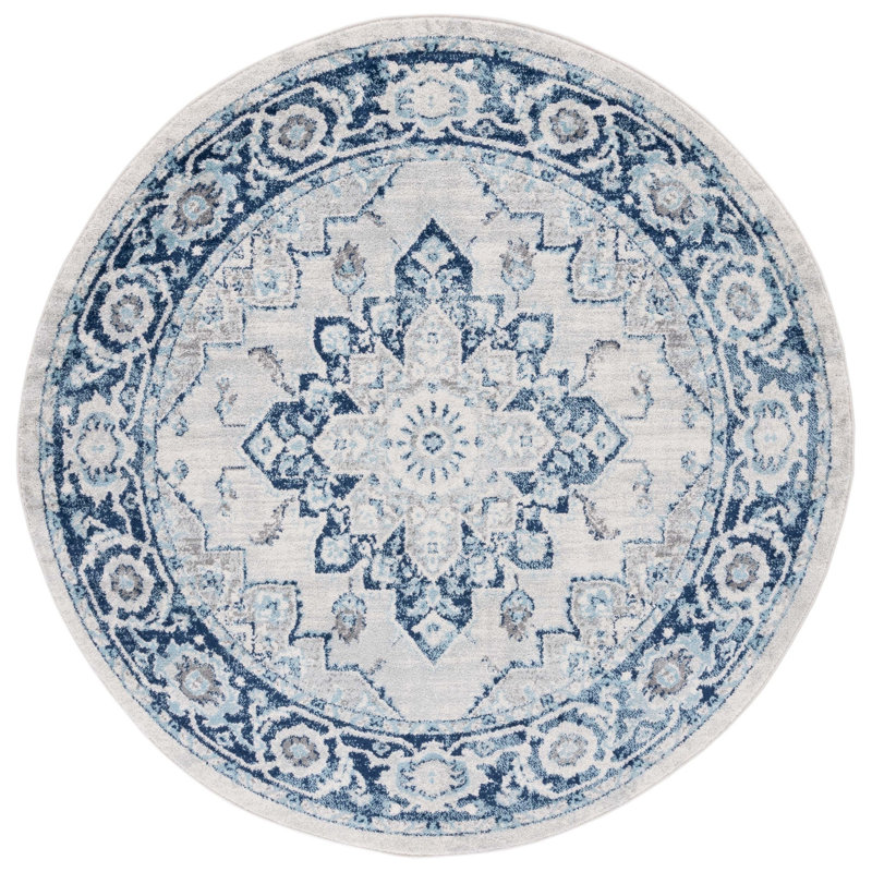 Tulum Performance Oriental Rug, Round 6'7"