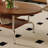 Simple oval-shaped solid wood coffee table-112745385