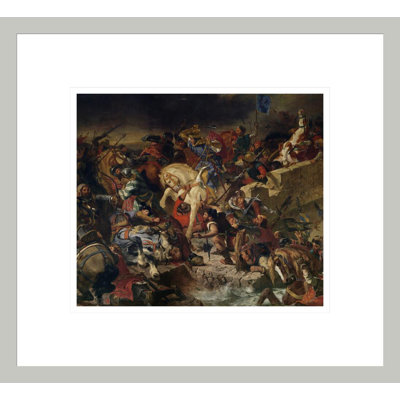 The Battle of Taillebourg 21st July 1242 by Eugène Delacroix -Framed Giclee Print