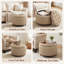 Pouf de rangement rond 2 en 1 capitonné avec pattes en bois massif, coussin capitonné et plateau en bois réversible-1043929906
