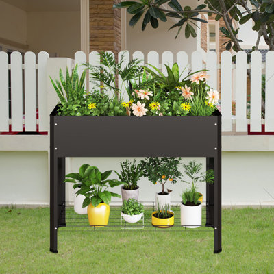 Assiya Metal Elevated Planter