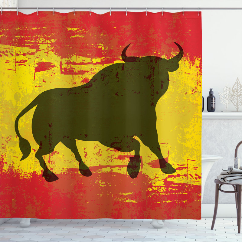 Shower Curtain with Hooks Included, 70" H x 69" W