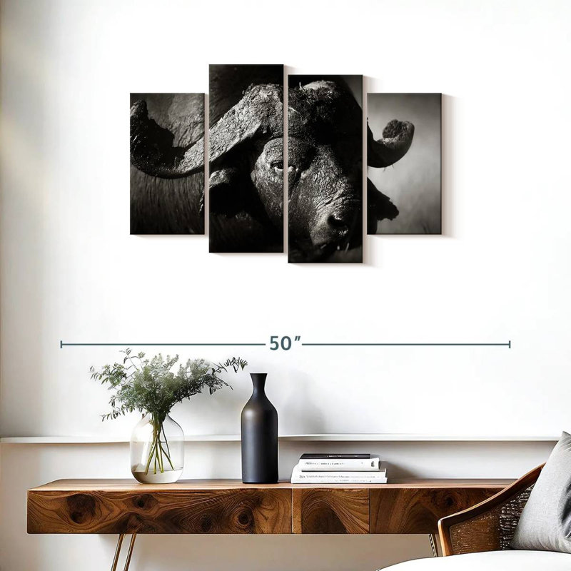 Wild African Buffalo, 22" H x 36" W