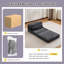 Canapé à compression Mahjong, canapé-lit convertible au sol, canapé modulaire modulaire désossé DIY, aucun assemblage requis, tissu polaire circulaire, canapé simple surdimensionné avec 1 coussin, gris foncé-455008434